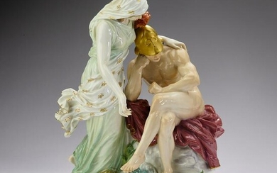 Meissen porcelain Thetis and Achilles, 19th c.