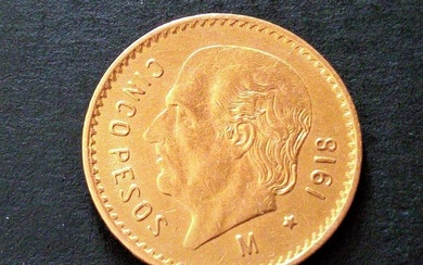 Mexico. 5 Pesos 1918