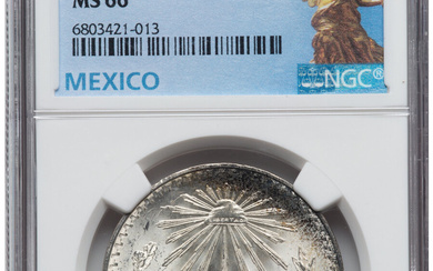Mexico: , Estados Unidos 4-Piece Lot of Certified Pesos NGC,... (Total: 4 coins)