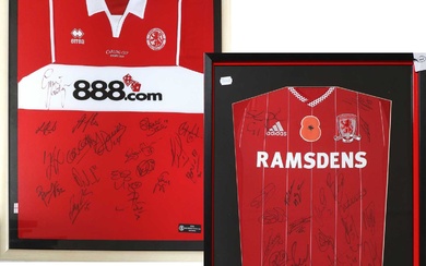 Middlesbrough Football Club Two Signed Shirts