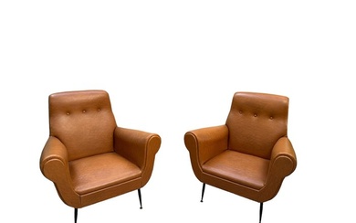 Minotti, (In the style of) - Gigi Radice, (In the style of) - Armchair (2) - Leather
