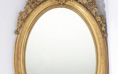 Miroir ovale d'époque Nap III