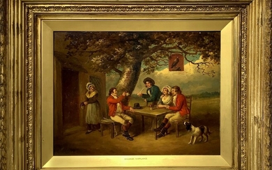 Morland, George (British 1763-1804) - Personaggi al tavolo in una locanda all'aperto