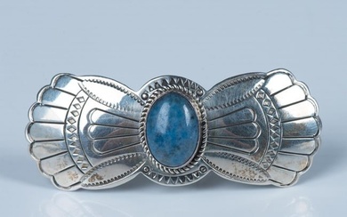 Native American Sterling Silver & Lapis Lazuli Hair Clip