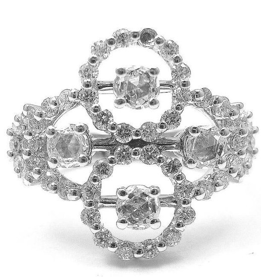 New! Authentic Damiani 18k White Gold Diamond Cluster