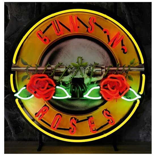 New Guns 'N' Roses Neon Sign with Backplate