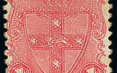 New South Wales 1905-10 Watermark Crown over A 1d. rose-carmine, perf 12x11½, double print, un...