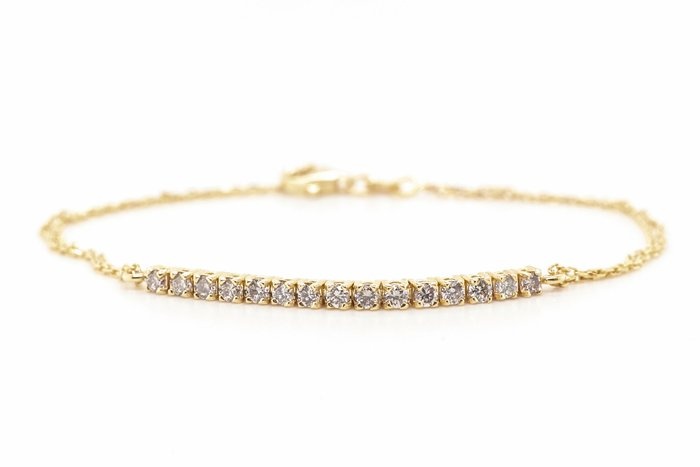 No Reserve Price - 0.54 tcw - 14 kt. Yellow gold - Bracelet Diamond