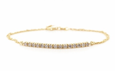 No Reserve Price - 0.54 tcw - 14 kt. Yellow gold - Bracelet Diamond