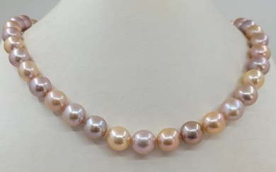 No Reserve Price - Necklace 10x11mm Multi Edison Freshwater Pearls
