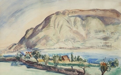 OTHON FRIESZ (1879-1949) LAC ET MONTAGNES DE PROVENCE, 1931 Watercolour...
