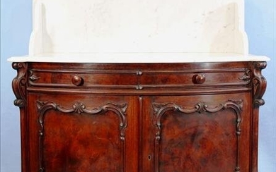 Oversized mahogany wash stand with bombay front