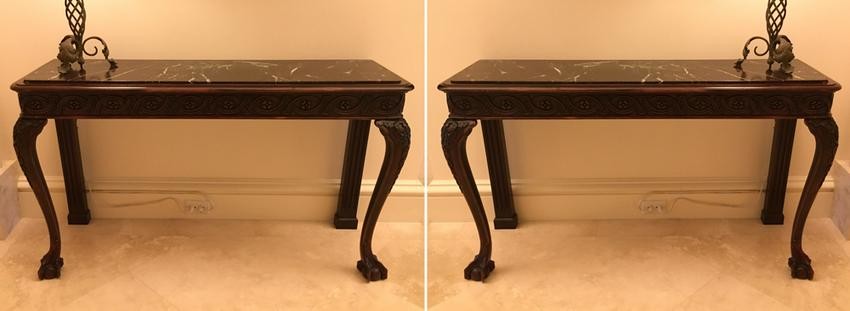 Pair of 19thC Irish Chippendale Hall Tables