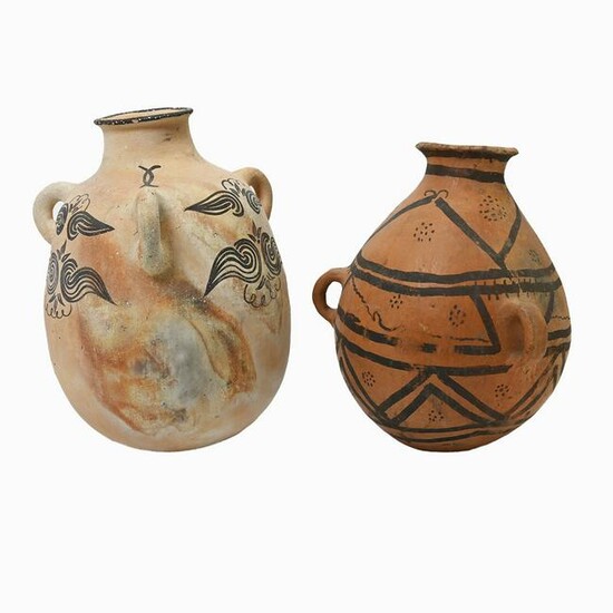 Pair of Mexican Pottery Vessels.
