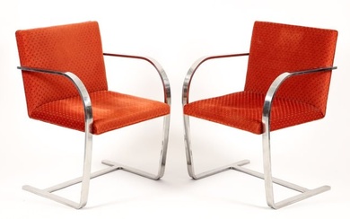 Pair of Van der Rohe for Knoll Brno Chairs 1983