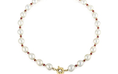 Pearl and Ruby Necklace