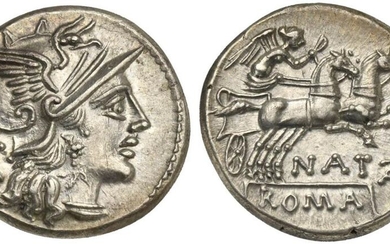 Pinarius Natta, Denarius, Rome, 149 BC; AR (g 3,94; mm...