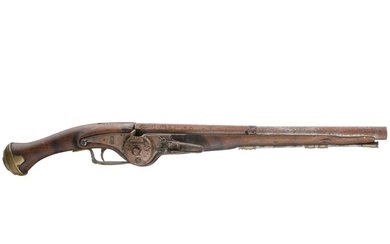 Pistolet à roulette de style 1630, reproduit uniquement à des fins décoratives, 20e siècle. Canon...