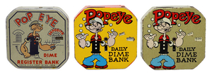 Popeye Dime Register Banks
