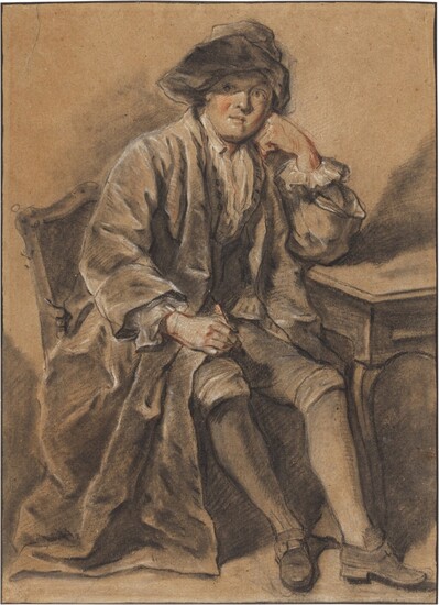 Portrait of an artist, possibly a self-portrait, French School, 18th Century