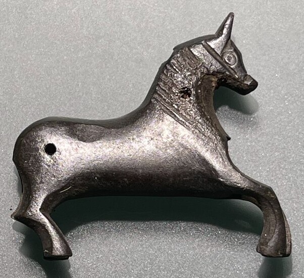 Post-medieval Bronze Absolutely Intact Zoomorphic Padlock shaped as a Horse (Probably inspired from the Trojan Horse)