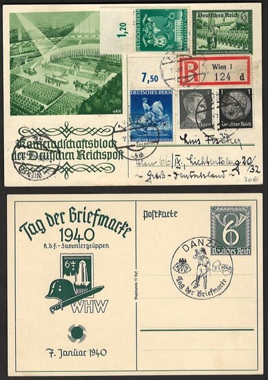 Poststück - Partie Ganzsachen D.Reich 1938-1944 ungebraucht oder gebraucht
