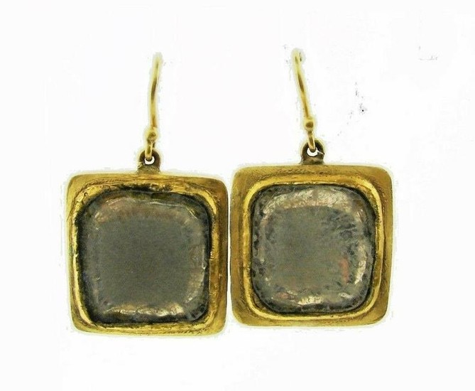RARE 22k Yellow Gold & Rose Cut Diamond Earrings Circa