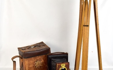ROSS & CO; a cased 19th century plate camera...