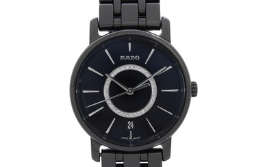 Rado Diamaster Ceramic Black Diamond Dial Quartz Ladies Watch R14063737
