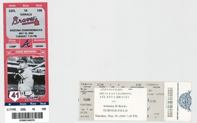Randy Johnson Perfect Game Tickets (2)