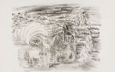 Raoul Dufy (1877-1953) Little Horses, Bathers and Seashell
