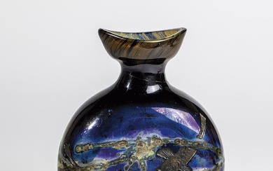 Rare and important vase Emile Gallé, Nancy, ca. 1897 Colourless glass, ground m...