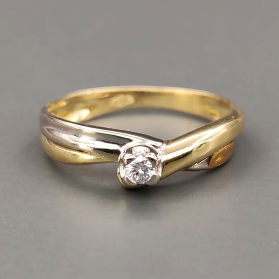 ReCarlo - 18 kt. White gold, Yellow gold - Ring - 0.09 ct Diamond