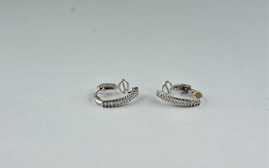 Recarlo - 18 kt. White gold - Earrings - 0.37 ct Diamonds