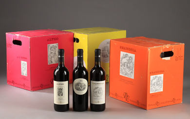 Red wine. 24 fl. Ali Toscana 2013/24 fl. Alteo Chianti 2012/ 12 fl. Bramosia Chianti Classico 2011 (60)
