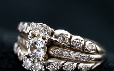 Ring with diamonds.