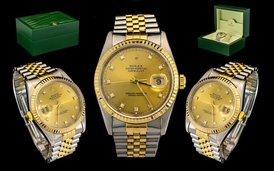 Rolex Oyster 18ct Gold and Steel Perpetual Datejust Gents Wr...