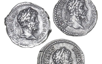 Roman Empire, Septimius Severus, 193–211, 3 denarii, FVNDATOR PACIS, RIC 265, VICT...