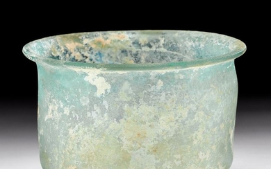 Roman Holyland Glass Bowl Squat Form