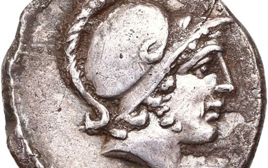 Roman Republic - AR Denarius, Albinus Bruti f. 48 BC - Silver