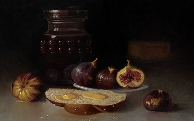 Roni Yoffe, "Fig jam, butter and challah slice" 2022