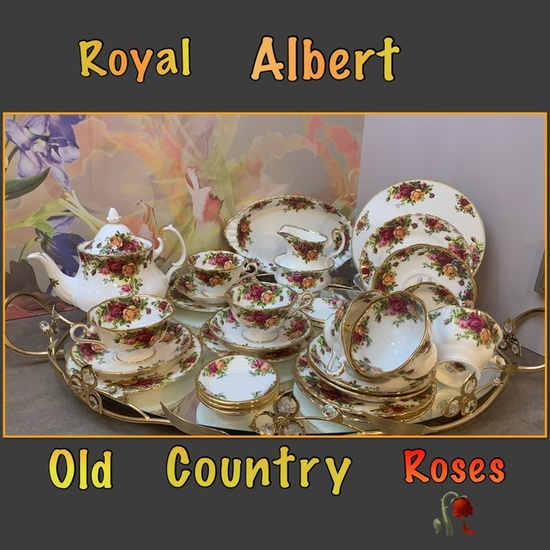 Royal Albert - Tea service (29) - Old country Roses - Porcelain