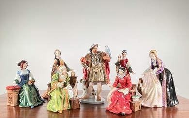 Royal Doulton: a full set of "Henry VIII and his six wives" ...