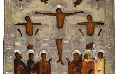 Russia, Crucifixion, Icon, circa 1850