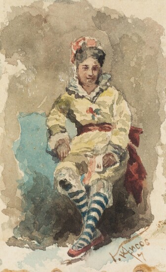 SANTIAGO ARCOS Y MEGALDE (1865 / 1912), Joven sentada