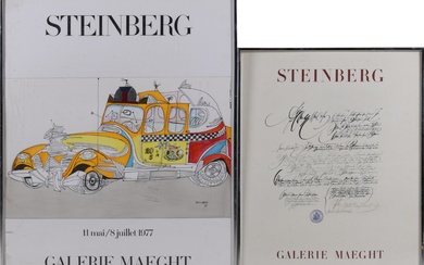 SAUL STEINBERG, A PAIR OF GALERIE MAEGHT POSTERS, Frame: 31 1/2 x 23 3/4 in. (80 x 60.3 cm.), Frame: 25 x 18 3/4 in. (63.5 x 47.6 cm.)