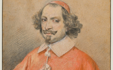 SIMON VOUET (PARIS 1590-1649), Portrait du cardinal Jules Mazarin