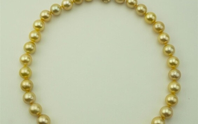 SOUTH SEA GOLDEN COLOR PEARL NECKLACE