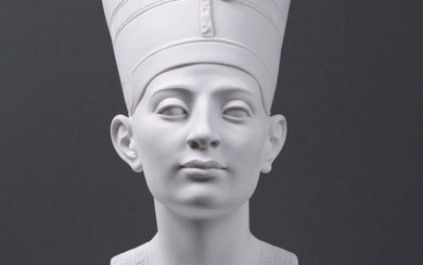 Sculpted Bust of the Ancient Queen Nefertiti - (7.7lbs)