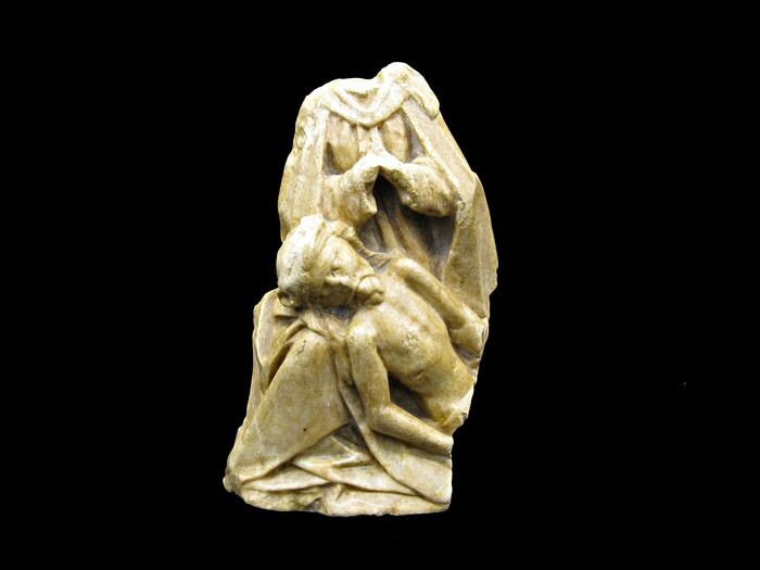 Sculpture, 'Lamentation of Christ' - Marble - 15th century